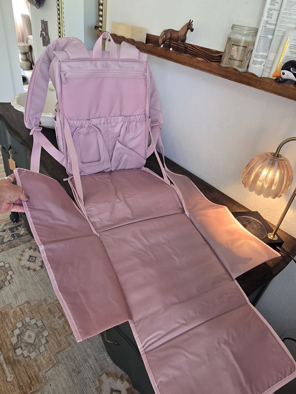 Beis Ultimate Diaper Backpack In Atlas Pink - Picture 2 of 10